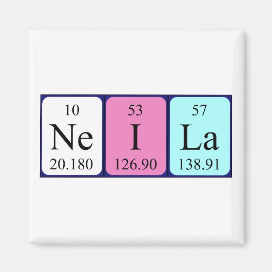 neila周期表名磁石 マグネット (正面)