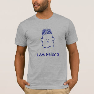 neilly j -灰色、メンズの青、私はNeilly Jです Tシャツ