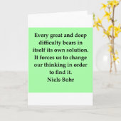 neilsのbohrの引用語句 カード (黄色い花)