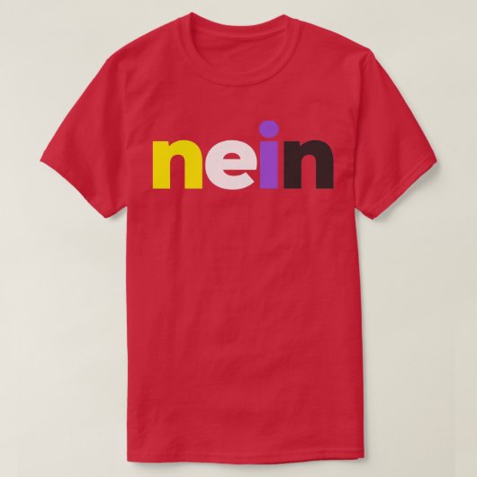 Nein非バイナリプライド Tシャツ (デザイン正面)