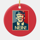 NEIN -アンチトランプのポスター – アンチトランプ –  セラミックオーナメント (裏面)