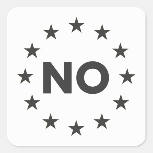 Nein zur EU Aufkleber 1 スクエアシール (正面)