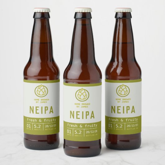NEIPAクラフトエールまたは自家醸造ボトル用ビールラベル ビールラベル (ボトル)