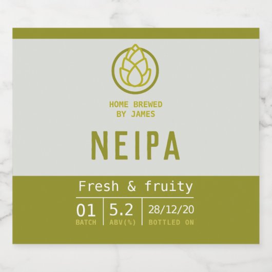 NEIPAクラフトエールまたは自家醸造ボトル用ビールラベル ビールラベル (シングルラベル)