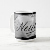 Neitare Mug：モノクロのミニマルチャーム コーヒーマグカップ (正面左)