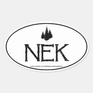 NEK北東キングダムオーバルステッカー 楕円形シール