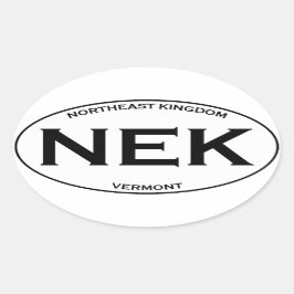 NEK – 北東キングダムバーモント 楕円形シール