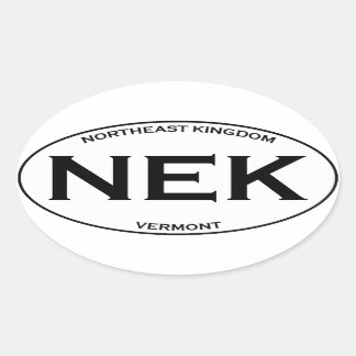 NEK – 北東キングダムバーモント 楕円形シール