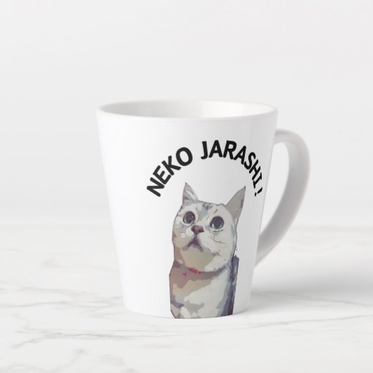 NEKO JARASHI Mugs by ramu カフェラテマグ (右アングル)