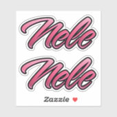 Nele faded pink Aufkleber Sticker Stickerset シール (シート)