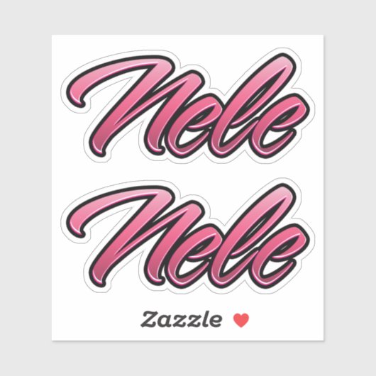 Nele faded pink Aufkleber Sticker Stickerset シール (シート)