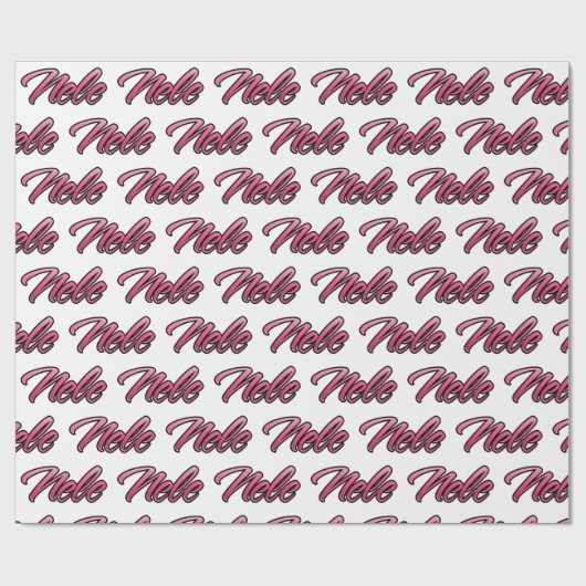 Nele faded pink personalisiertes Geschenkpapier ラッピングペーパー (フラット)