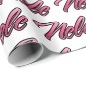Nele faded pink personalisiertes Geschenkpapier ラッピングペーパー (ロールコーナー)