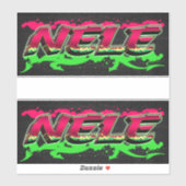 Nele Vorname Name Graffiti Aufkleber Sticker シール (シート)