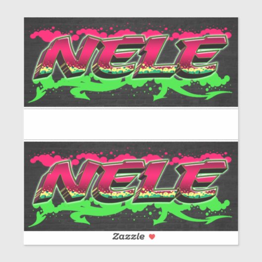Nele Vorname Name Graffiti Aufkleber Sticker シール (シート)