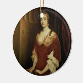 Nell Gwynne (1650-87年)のありそうなポートレート、mistre セラミックオーナメント (左)