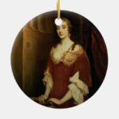Nell Gwynne (1650-87年)のありそうなポートレート、mistre セラミックオーナメント (裏面)