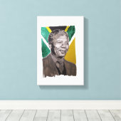 Nelson Mandela  キャンバスプリント (インサイチュ (ウッドフロア))