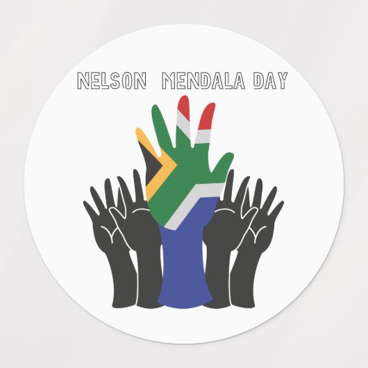 nelson Mandela day stickers ラベル (デザイン2)