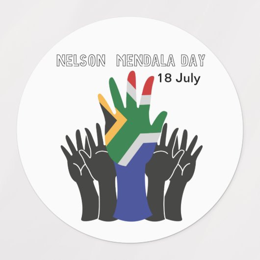 nelson Mandela day stickers ラベル (デザイン1)