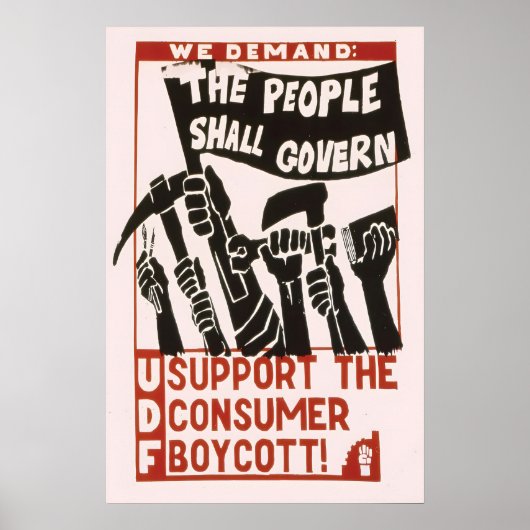 Nelson Mandela UDF Political Poster South Africa ポスター (正面)