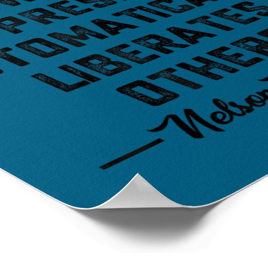 Nelson Mandela's Motivational Quote  ポスター (角)