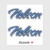 Nelson Name blue Aufkleber Sticker Stickerset シール (シート)