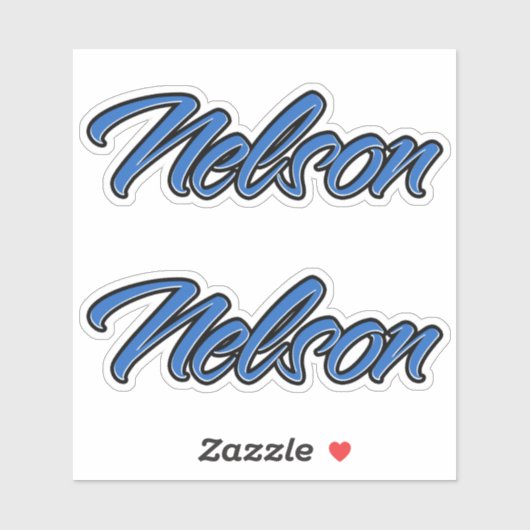 Nelson Name blue Aufkleber Sticker Stickerset シール (シート)