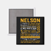 Nelson Name Shirt D Nelson Last Name  マグネット (正面/裏面)