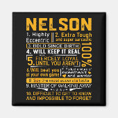 Nelson Name Shirt D Nelson Last Name  マグネット (正面)