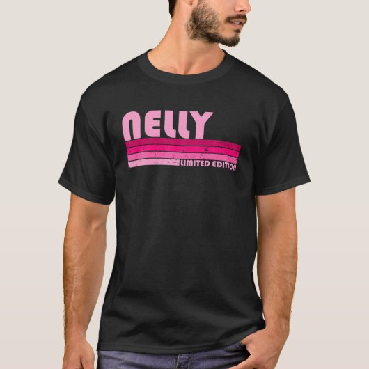 NELYネームパーソナライズされたレトロヴィンテージ80S 90S Birt Tシャツ (正面)