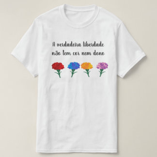 nem verdadeiraのliberdadeのnãoのtemのイングリッシュホーンのdono tシャツ