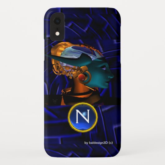 NEMES /ハイパーアンドロイド,ブルーサイエンスフィクションMonogram Case-Mate iPhoneケース (裏面)