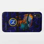 NEMES /ハイパーアンドロイド,ブルーサイエンスフィクションMonogram Case-Mate iPhoneケース (裏面(横))