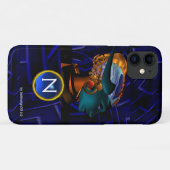 NEMES /ハイパーアンドロイド,ブルーサイエンスフィクションMonogram Case-Mate iPhoneケース (裏面(横))