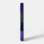 NEMES /HYPER ANDROID、青いSFモノグラム iPhoneケース (左側面)