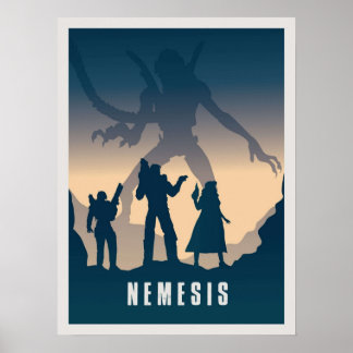 Nemesisボードゲームミニマリスト旅行スタイルゲーム ポスター