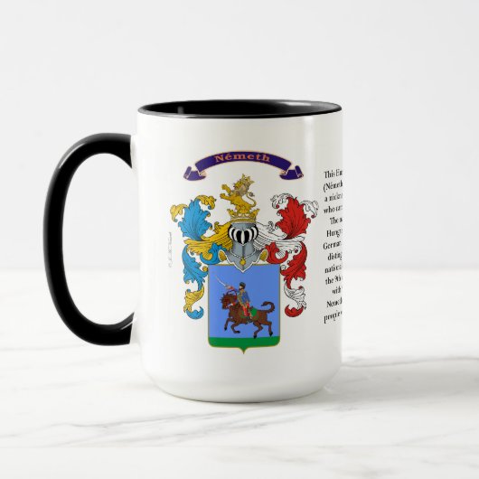 Nemeth家族の紋章付き外衣 マグカップ (左)