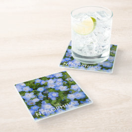NEMOPHILA（Baby Blue Eyes） ガラスコースター
