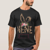 Nene Bunny Leopard Flower Cute Easter Tシャツ (正面)