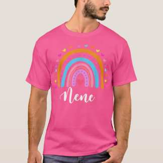 Nene Gifts For Grandma Cute Nene Rainbow Mothers D Tシャツ