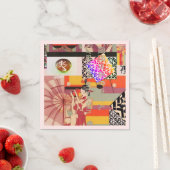 Neo-日本のアールデココラージュ「No History」 スタンダードカクテルナプキン (インサイチュ)