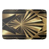 Neo Art Deco Black Gold Geometric Gatsby  バスマット (正面)