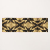 Neo Art Deco Black Gold Geometric Gatsby  ヨガマット (裏面(横))