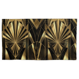 Neo Art Deco Black Gold Geometric Gatsby  枕カバー