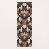 Neo Art Deco Geometric Teal Copper Gold Sunburst ヨガマット (裏面)