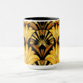 Neo Deco Gold Geometric Abstract Pattern マグカップ (中央)