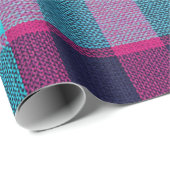 Neo-Fuchsia Plaid Giftwrap ラッピングペーパー (ロールコーナー)