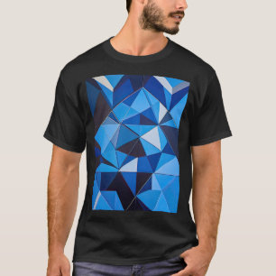 NEO GEO TRIANGLES IN青 Tシャツ
