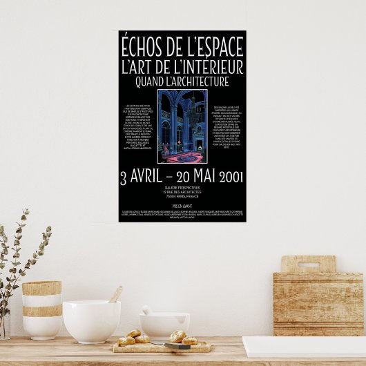 Neo-Gothic Interior Art Print 2001 French Gallery ポスター (キッチン)